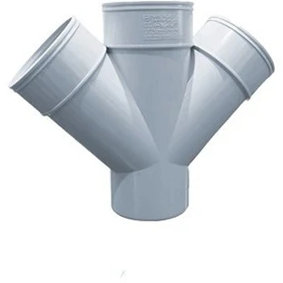 چهارراهی 45 درجه سایز 110 فاضلابی پارس پلاست UPVC